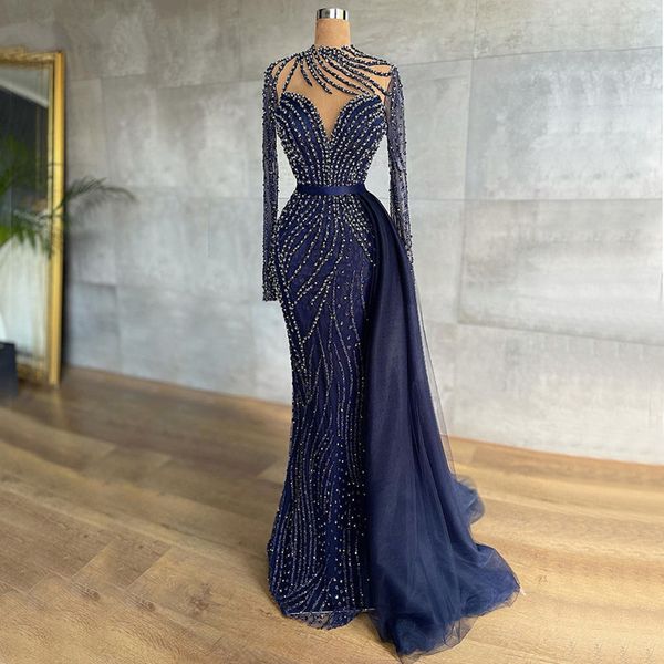 dubai noble high-end custom mermaid evening dress major beading high neck long sleeves evening gowns, Black;red
dubai noble high-end custom mermaid evening dress major beading high neck long sleeves evening gowns, Black;red