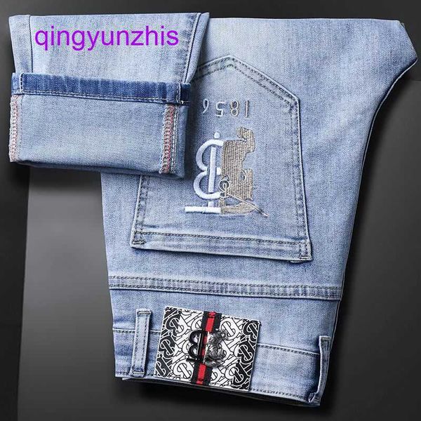 designer burbrerys jeans for sale new high end comfortable soft spring and summer elastic fashionable versatile men's slim fitting stra, Blue
designer burbrerys jeans for sale new high end comfortable soft spring and summer elastic fashionable versatile men's slim fitting stra, Blue