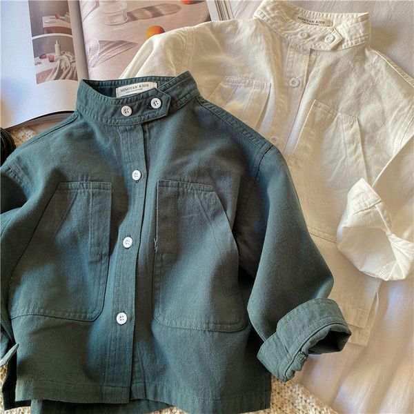 kids shirts children's shirt spring/summer children's solid mock neck shirt boys and girls korean baby coat 230403, White;black
kids shirts children's shirt spring/summer children's solid mock neck shirt boys and girls korean baby coat 230403, White;black