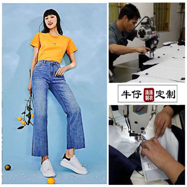 jeans women's 2023 spring summer fashion light mature style slim flare oem clothing, Blue
jeans women's 2023 spring summer fashion light mature style slim flare oem clothing, Blue