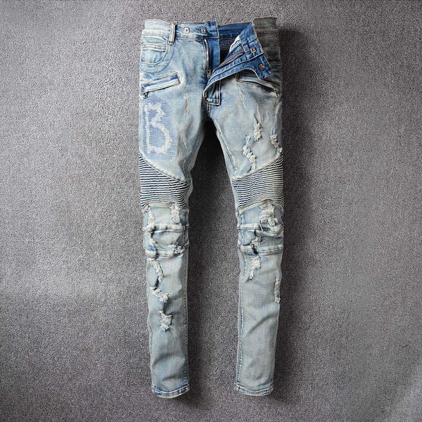 fashion slim fit straight patchwork pants for big tall mens summer jeans men vintage washed denim fringe biker jeans for moto, Blue
fashion slim fit straight patchwork pants for big tall mens summer jeans men vintage washed denim fringe biker jeans for moto, Blue