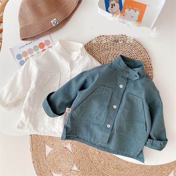 kids shirts children's shirt personalized panel pocket clothing spring and autumn boys and girls solid mock neck baby jacket 230403, White;black
kids shirts children's shirt personalized panel pocket clothing spring and autumn boys and girls solid mock neck baby jacket 230403, White;black