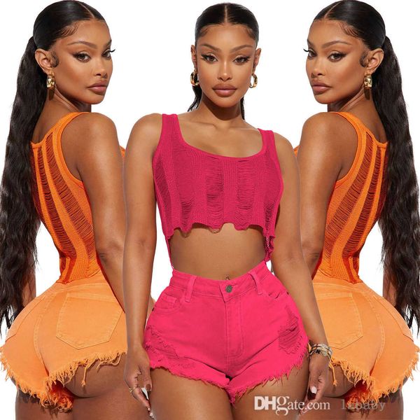 summer women's tracksuits fashion casual two piece sets hollow out halter tank hole ragged denim shorts suits 2 piece outfits for wome, Gray
summer women's tracksuits fashion casual two piece sets hollow out halter tank hole ragged denim shorts suits 2 piece outfits for wome, Gray