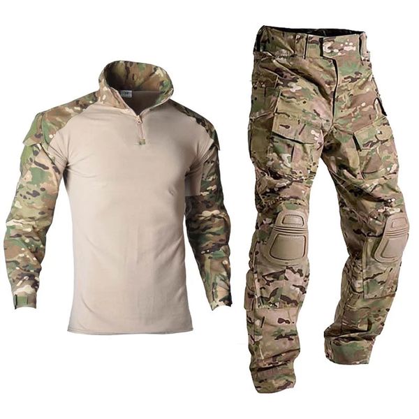 tactical uniform multicam army combat shirt uniform tactical pants with pads cs mens camouflage suit hunting clothes military equipment, Gray
tactical uniform multicam army combat shirt uniform tactical pants with pads cs mens camouflage suit hunting clothes military equipment, Gray