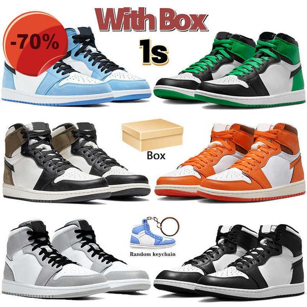 box with 1 1s mens jumpman basketball shoes og lucky green university blue dark mocha patent bred starfish light smoke grey denim black whit
box with 1 1s mens jumpman basketball shoes og lucky green university blue dark mocha patent bred starfish light smoke grey denim black whit