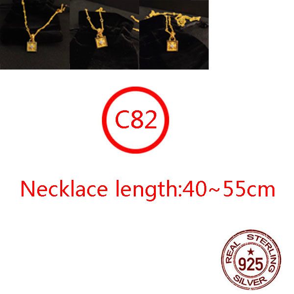 c82 s925 sterling silver necklace personalized fashion punk hip hop style jewelry gold plated chain with diamond cross flower letter
c82 s925 sterling silver necklace personalized fashion punk hip hop style jewelry gold plated chain with diamond cross flower letter