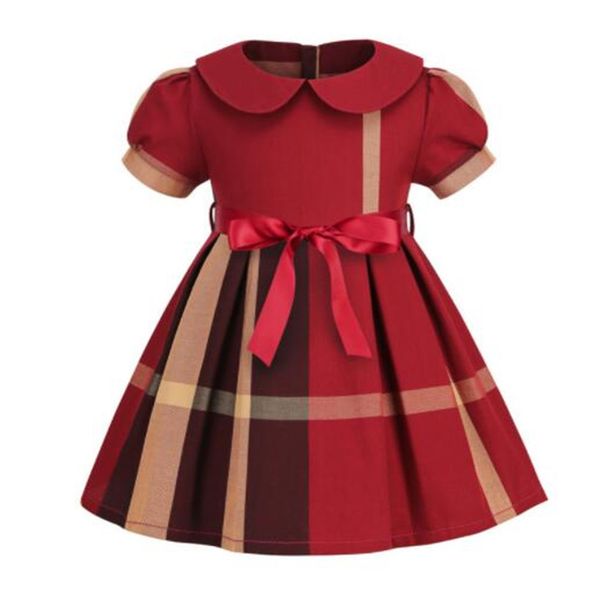 cotton girls baby dress turn-down collar short sleeve bowknot skirt toddler kids girl dresses casual children designer clothing, Red;yellow
cotton girls baby dress turn-down collar short sleeve bowknot skirt toddler kids girl dresses casual children designer clothing, Red;yellow