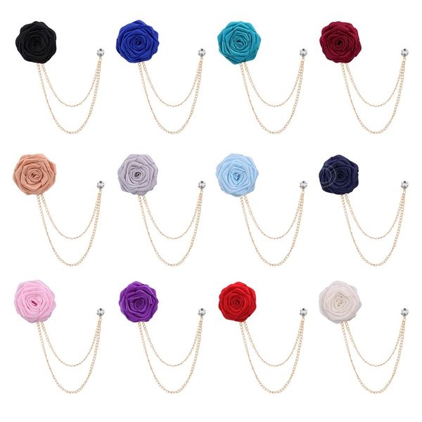 bridegroom wedding brooches cloth art rose flower lapel pin well-designed tassel chain chest brooch fashion, Gray
bridegroom wedding brooches cloth art rose flower lapel pin well-designed tassel chain chest brooch fashion, Gray