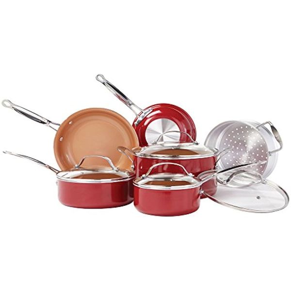 bulbhead red copper 10 pc copper-infused ceramic non stick cookware set compass
bulbhead red copper 10 pc copper-infused ceramic non stick cookware set compass