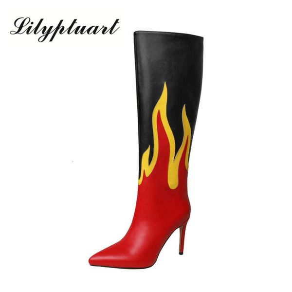 boots fashion women's boots pointed toe stiletto heel flame pattern red thigh high boots colored painted knee length boots size44 23040, Black
boots fashion women's boots pointed toe stiletto heel flame pattern red thigh high boots colored painted knee length boots size44 23040, Black
