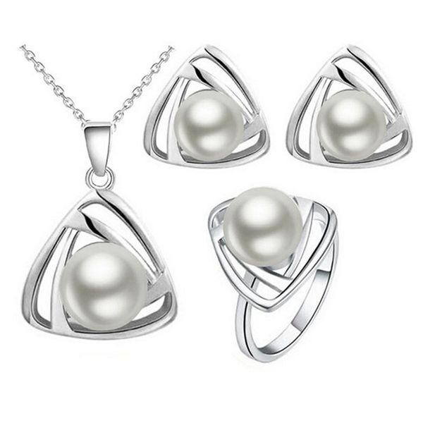 hollow triangle pendant necklace ear studs ring sets inlaid imitation pearl fashion decorate adjeustable length valentine's day gift pl, Silver
hollow triangle pendant necklace ear studs ring sets inlaid imitation pearl fashion decorate adjeustable length valentine's day gift pl, Silver