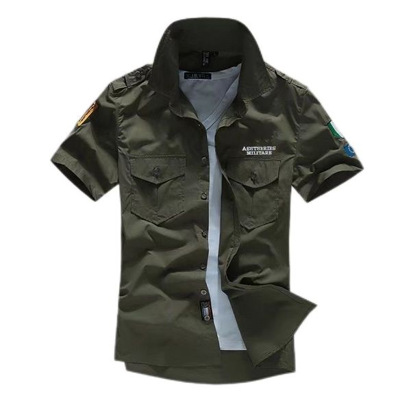 men's casual short sleeve shirt summer air force one workwear big size cotton youth shirt, White;black
men's casual short sleeve shirt summer air force one workwear big size cotton youth shirt, White;black