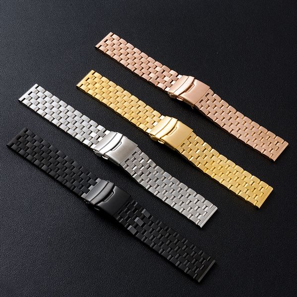 watch bands five beads solid double safety buckle stainless steel watchband universal mechanical watch steel band metal bracelet 24mm from s, Black;brown
watch bands five beads solid double safety buckle stainless steel watchband universal mechanical watch steel band metal bracelet 24mm from s, Black;brown