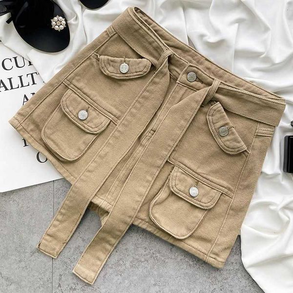 skirts summer new all-match strap pocket high waist denim tooling short skirt women design sense a-line skirt gothic p230403, Black
skirts summer new all-match strap pocket high waist denim tooling short skirt women design sense a-line skirt gothic p230403, Black