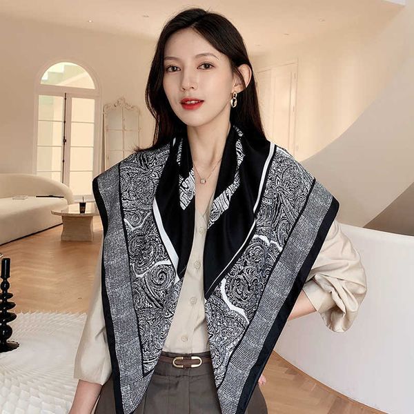sarongs 2022 spring new big square scarf female elegant korean version japanese european and american twill fashion silk scarf p230323, Blue;gray
sarongs 2022 spring new big square scarf female elegant korean version japanese european and american twill fashion silk scarf p230323, Blue;gray