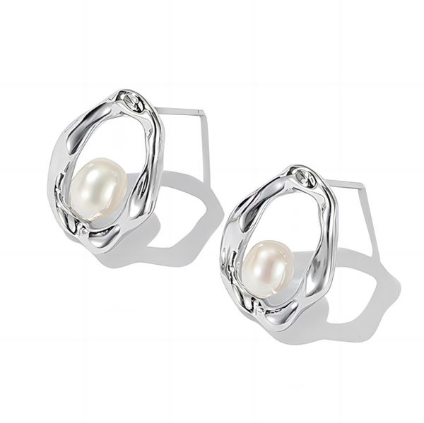 925 sterling silver pearl irregular shape stud earrings for women luxury designer frence style geometric earrings jewelry sweet ear rings st, Golden;silver
925 sterling silver pearl irregular shape stud earrings for women luxury designer frence style geometric earrings jewelry sweet ear rings st, Golden;silver