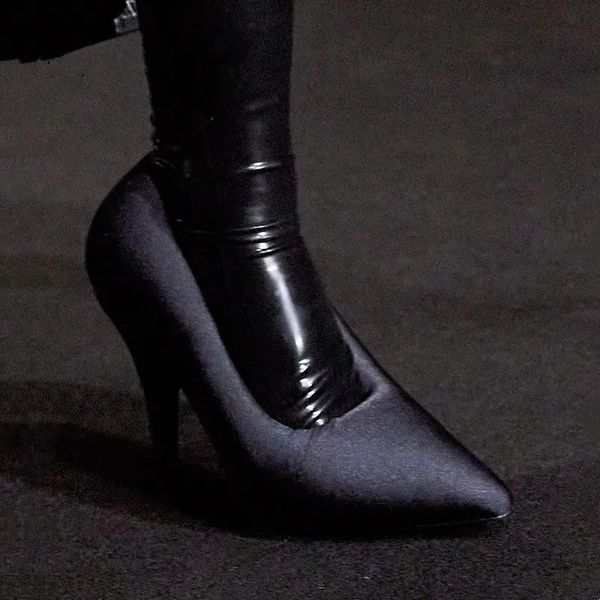 spring summer women dress shoes padded pumps pointed toe mid tapered heels pumps elegant slip-on style fluffy shape wedding party shoes, Black
spring summer women dress shoes padded pumps pointed toe mid tapered heels pumps elegant slip-on style fluffy shape wedding party shoes, Black