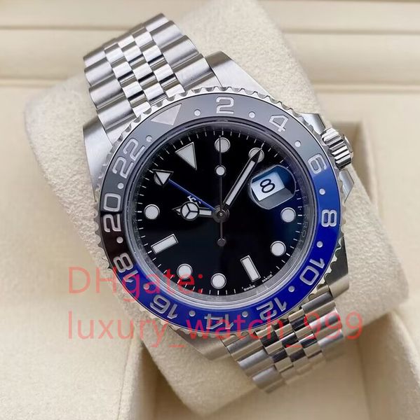 automatic steel gmt watch 40mm blue black bezel sapphire glass calendar luxe gift for men, Slivery;golden
automatic steel gmt watch 40mm blue black bezel sapphire glass calendar luxe gift for men, Slivery;golden