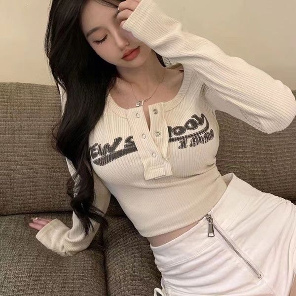 women's t-shirt y2k long-sleeved t-shirt knitted bottoming shirt women slim print crop ribbed short tee 230403, White
women's t-shirt y2k long-sleeved t-shirt knitted bottoming shirt women slim print crop ribbed short tee 230403, White