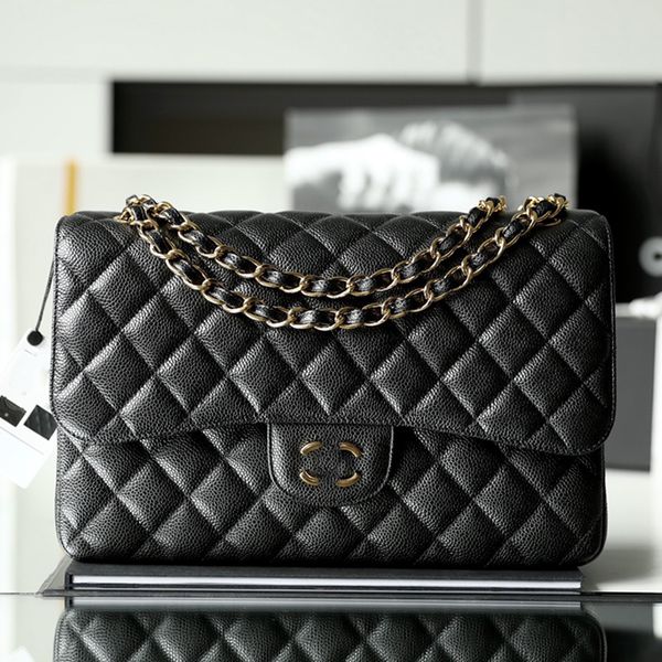 Mirror High Quality 1:1 Designer Bag 10A CF Jumb0 Cowhide Caviar Shoulder Bags Double Flap Sheepskin Inside Handbag Free Shipping, Top1-gold logo
Mirror High Quality 1:1 Designer Bag 10A CF Jumb0 Cowhide Caviar Shoulder Bags Double Flap Sheepskin Inside Handbag Free Shipping, Top1-gold logo