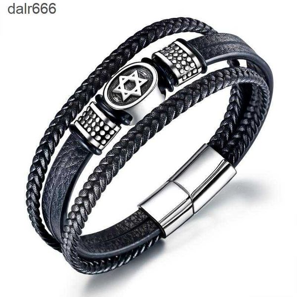 charm bracelets retro hexagram bracelet hand-made braid multi-layer bangles for men magnetic clasp wrist male jewelry gift, Golden;silver
charm bracelets retro hexagram bracelet hand-made braid multi-layer bangles for men magnetic clasp wrist male jewelry gift, Golden;silver