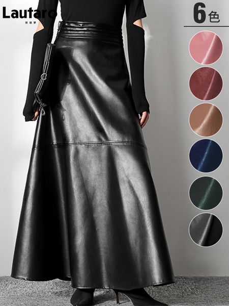 skirts lautaro autumn long black a-line soft artificial leather women's high waist blue fashion maxi leather korean fashion apparel 230
skirts lautaro autumn long black a-line soft artificial leather women's high waist blue fashion maxi leather korean fashion apparel 230
