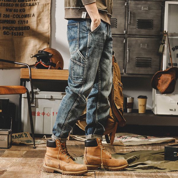men's jeans fashion designer men's jeans vintage blue multi pocket casual denim wide leg cargo pants hombre street clothing hip ho
men's jeans fashion designer men's jeans vintage blue multi pocket casual denim wide leg cargo pants hombre street clothing hip ho