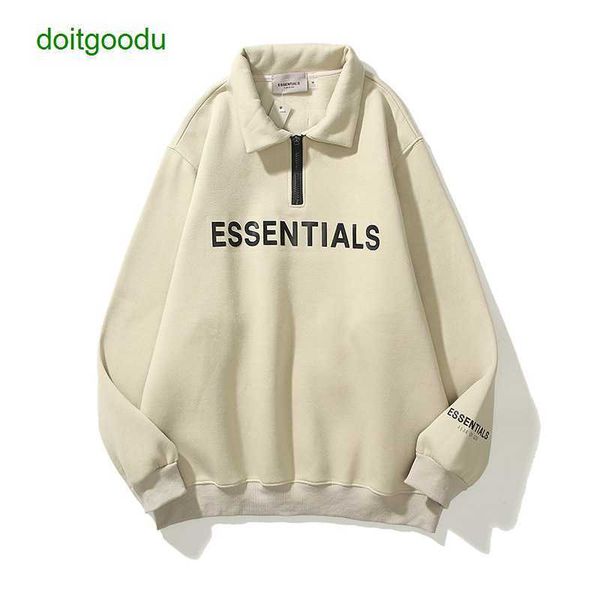 women and men's hoodies fear god fosg double thread essen high street velvet zipper half high neck sweater men's fashion, Black
women and men's hoodies fear god fosg double thread essen high street velvet zipper half high neck sweater men's fashion, Black