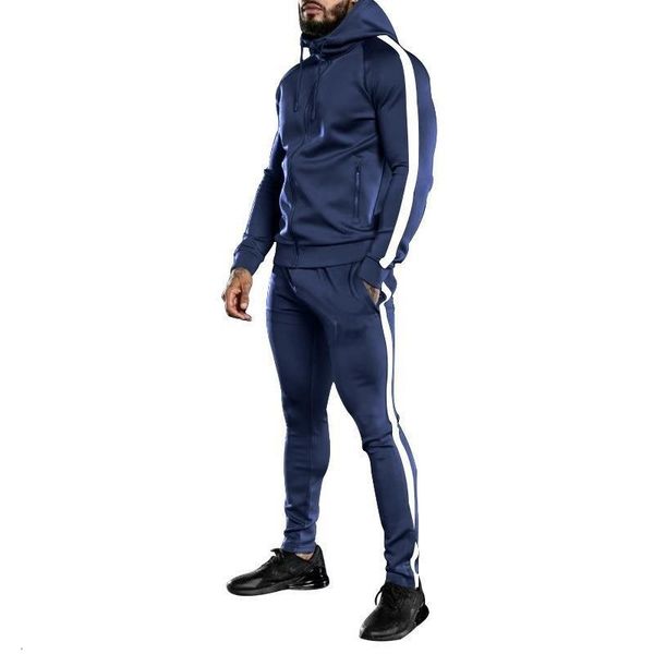 men's tracksuits 2-piece track set men's spring and autumn striped jacket sweatshirt casual hooded zipper cardigan jogging set men, Gray
men's tracksuits 2-piece track set men's spring and autumn striped jacket sweatshirt casual hooded zipper cardigan jogging set men, Gray