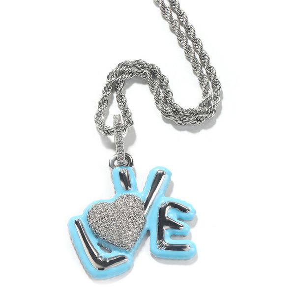 love letter necklace decoration hip hop diamond love personalized trend creative pendant necklace wholesale, Silver
love letter necklace decoration hip hop diamond love personalized trend creative pendant necklace wholesale, Silver