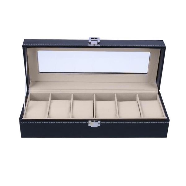 watch boxes 6 slots wrist display case jewelry storage organizer box with cover watches holder organizer214o, Black;blue
watch boxes 6 slots wrist display case jewelry storage organizer box with cover watches holder organizer214o, Black;blue