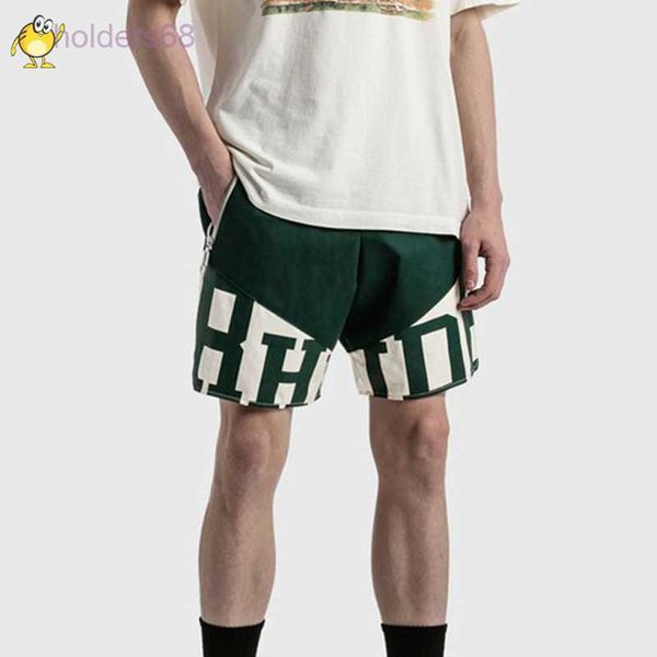men's shorts green blue black rhude men woman zipper pocket drawstring inside mesh joggers splice streetwear casual summer clothing, White;black
men's shorts green blue black rhude men woman zipper pocket drawstring inside mesh joggers splice streetwear casual summer clothing, White;black