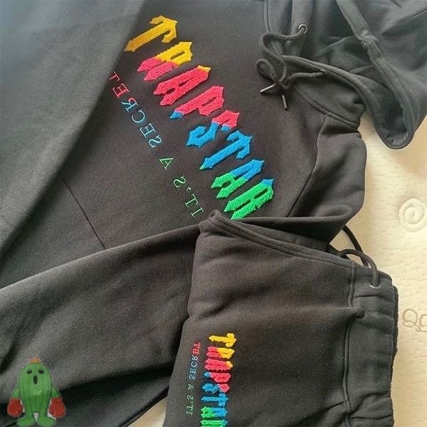 2023 rainbow gradient trapstar hoodies towel embroidered fleece pullover hooded sweatshirts set, Black
2023 rainbow gradient trapstar hoodies towel embroidered fleece pullover hooded sweatshirts set, Black