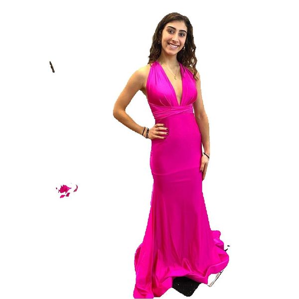 2023 halter v neck prom dresses mermaid floor length evening gowns charming robe de, Black
2023 halter v neck prom dresses mermaid floor length evening gowns charming robe de, Black