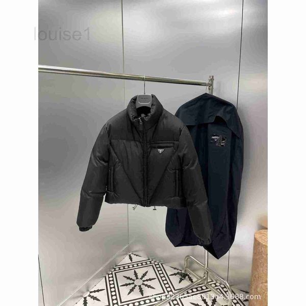 women's leather & faux designer 22 autumn and winter new regenerated nylon down cotton coat classic inverted triangle badge short fashi, Black
women's leather & faux designer 22 autumn and winter new regenerated nylon down cotton coat classic inverted triangle badge short fashi, Black