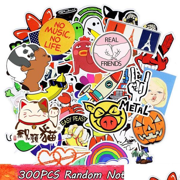 Image of Cell Phone Skins Stickers Diy Posters Wall For Kids Rooms Home Decor Sticker On Laptop Skateboard Lage Decals Car 300Pcs Drop Deli Dh5Yz