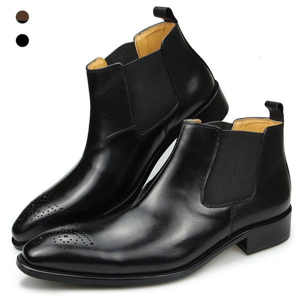 boots british style block carved men's boots black brown winter men shoe business slip-on simple style chaussure homme 230403
boots british style block carved men's boots black brown winter men shoe business slip-on simple style chaussure homme 230403