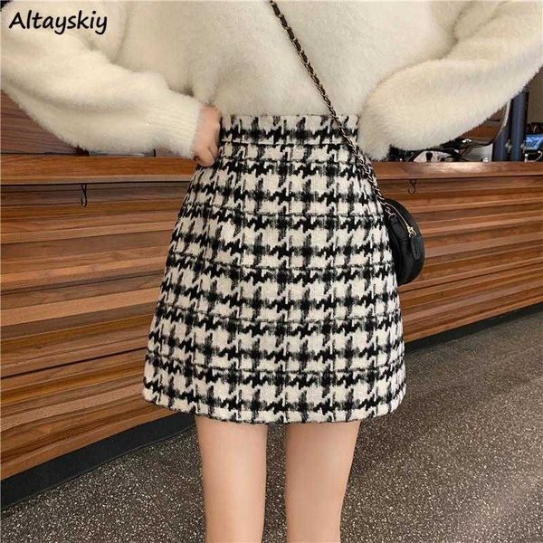 skirts women plaid skirts high waist vintage woolen skirt korean autumn winter gentle ol slim all-match mini-skirt mori-girl streetwear p230, Black
skirts women plaid skirts high waist vintage woolen skirt korean autumn winter gentle ol slim all-match mini-skirt mori-girl streetwear p230, Black