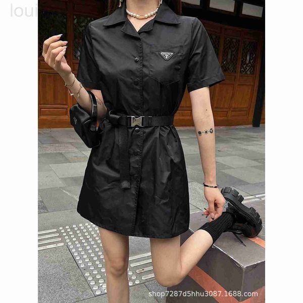 women's knits & tees designer 23 spring/summer new metal triangle badge slim fit fashion dress with belt q836, White
women's knits & tees designer 23 spring/summer new metal triangle badge slim fit fashion dress with belt q836, White