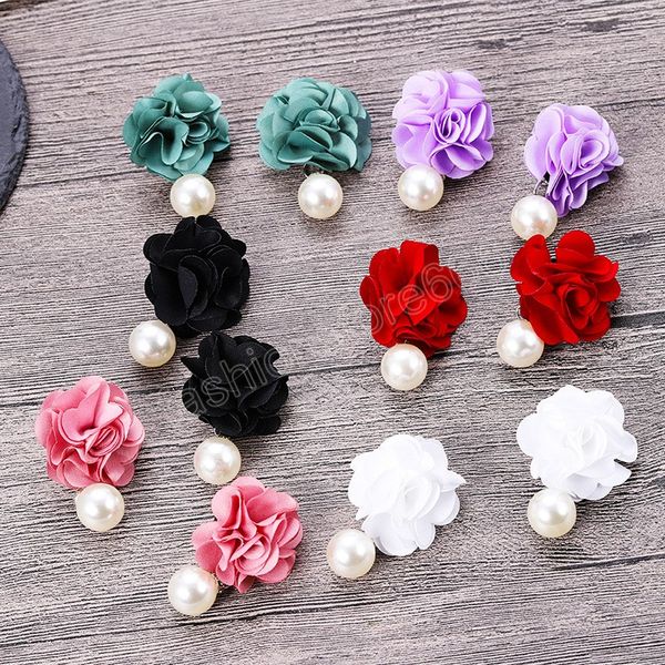elegant colorful fluffy fabric flower dangle earrings for women trendy pearl pendant earring 2023 fashion jewelry accessories gift, Silver
elegant colorful fluffy fabric flower dangle earrings for women trendy pearl pendant earring 2023 fashion jewelry accessories gift, Silver