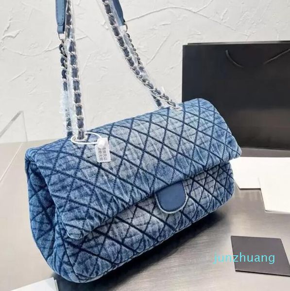 designer blue gray denim shoulder bags cowboy chain tote women's luxury flap diamond lattice wallet crossbody classics clutch totes pur
designer blue gray denim shoulder bags cowboy chain tote women's luxury flap diamond lattice wallet crossbody classics clutch totes pur