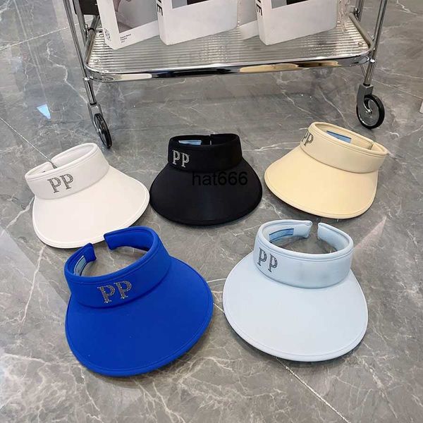 

summer visor ball caps designer sunshade cap women's fashion letters designed hats 5 colors, Blue;gray