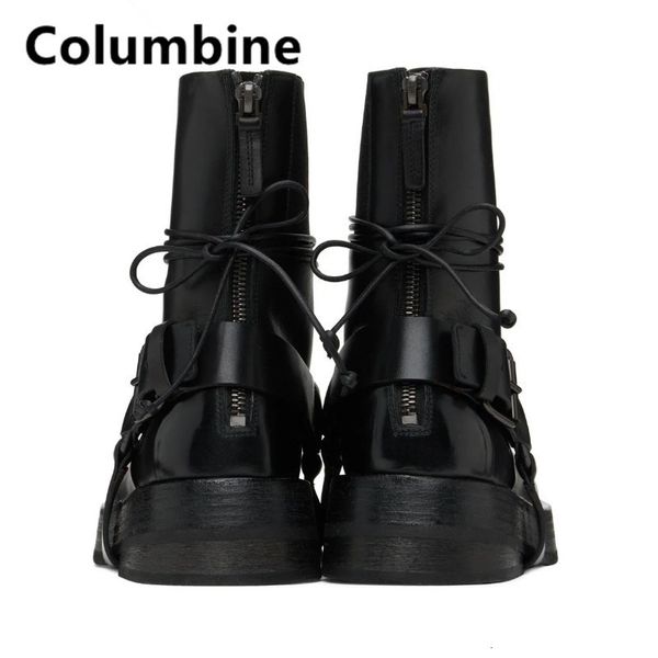 boots fashion leather men lace up boots ankle men boots design style low heel men boots 230403, Black 
boots fashion leather men lace up boots ankle men boots design style low heel men boots 230403, Black