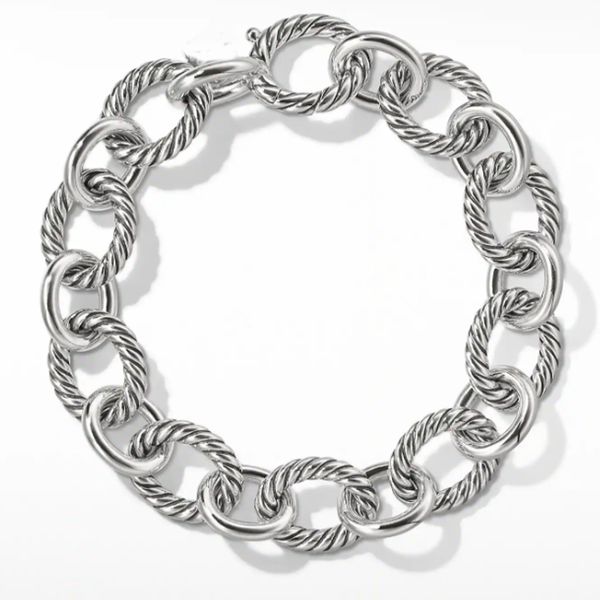 oval chain bracelet fashion women men's braided twisted wire silver bracelets, Black
oval chain bracelet fashion women men's braided twisted wire silver bracelets, Black