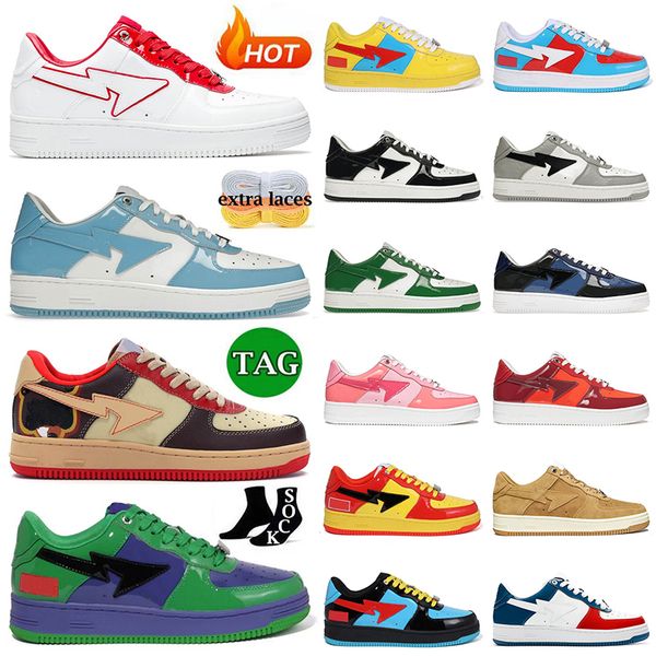 2023 bapestas sk8 running shoes designer baped sta men women sneakers patent leather white red blue grey beige bapesta plate-forme outdoor t
2023 bapestas sk8 running shoes designer baped sta men women sneakers patent leather white red blue grey beige bapesta plate-forme outdoor t