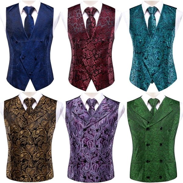 men's vests slim 4pc vest necktie pocket square cufflinks silk waistcoat neck tie set for suit dress wedding paisley floral gift 230331, Black;white
men's vests slim 4pc vest necktie pocket square cufflinks silk waistcoat neck tie set for suit dress wedding paisley floral gift 230331, Black;white