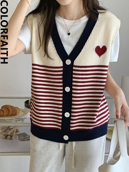 women's vests colorfaith chic korean fashion striped waistcoat knitted vintage sweaters women autumn winter wild lady vests swv3528jx 2, Black;white
women's vests colorfaith chic korean fashion striped waistcoat knitted vintage sweaters women autumn winter wild lady vests swv3528jx 2, Black;white