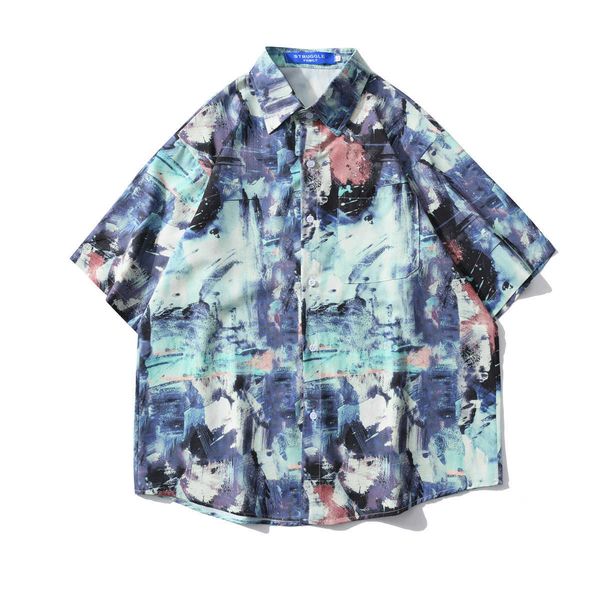 summer graffiti tie dyed aop short sleeve shirt men's and women's fashion street loose blouse couple holiday leisure blouse shirt, Black;white
summer graffiti tie dyed aop short sleeve shirt men's and women's fashion street loose blouse couple holiday leisure blouse shirt, Black;white