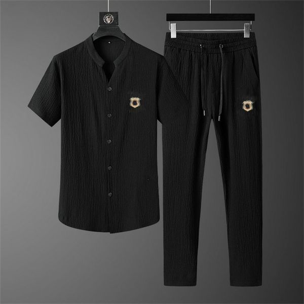 men's sportswear short sleeve shirt long pants suit summer casual fashion designer sportswear sportswear short sleeve shirt long pants, Gray
men's sportswear short sleeve shirt long pants suit summer casual fashion designer sportswear sportswear short sleeve shirt long pants, Gray
