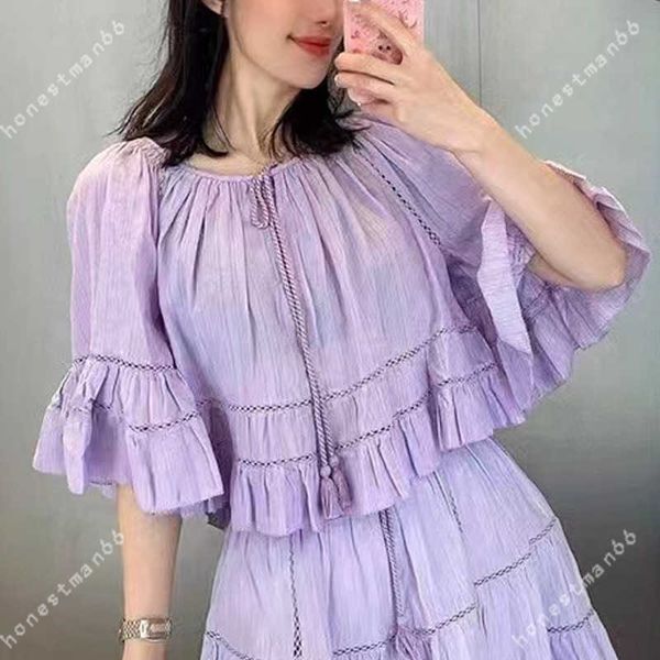 2023ss isabel marant women designer fashion classic shirts new is round neck ruffled commuter loose pullover women flare short sleeve shirt, White
2023ss isabel marant women designer fashion classic shirts new is round neck ruffled commuter loose pullover women flare short sleeve shirt, White